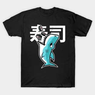 Shark Sushi Nigiri Kawaii Neko Anime Japanese design T-Shirt
